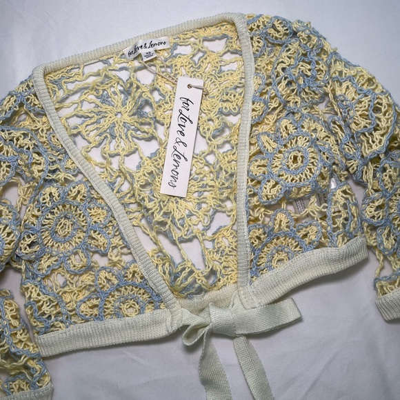 NWT For Love & Lemons Sofia Crochet Top - Picture 3 of 4
